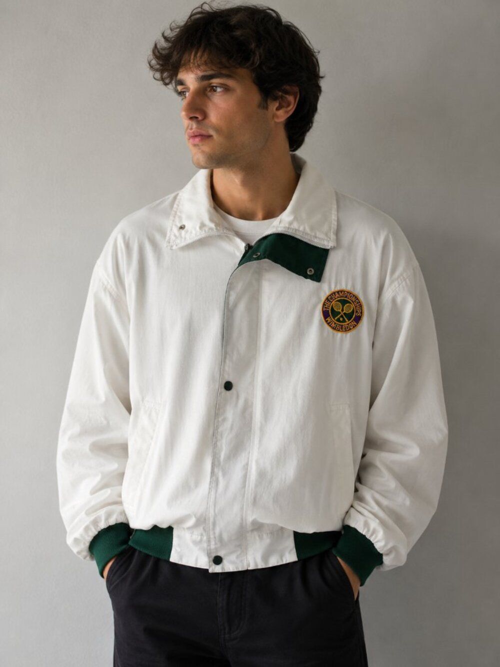 Vintage Wimbledon Championships Jacket Tennis Museum England Preppy XL